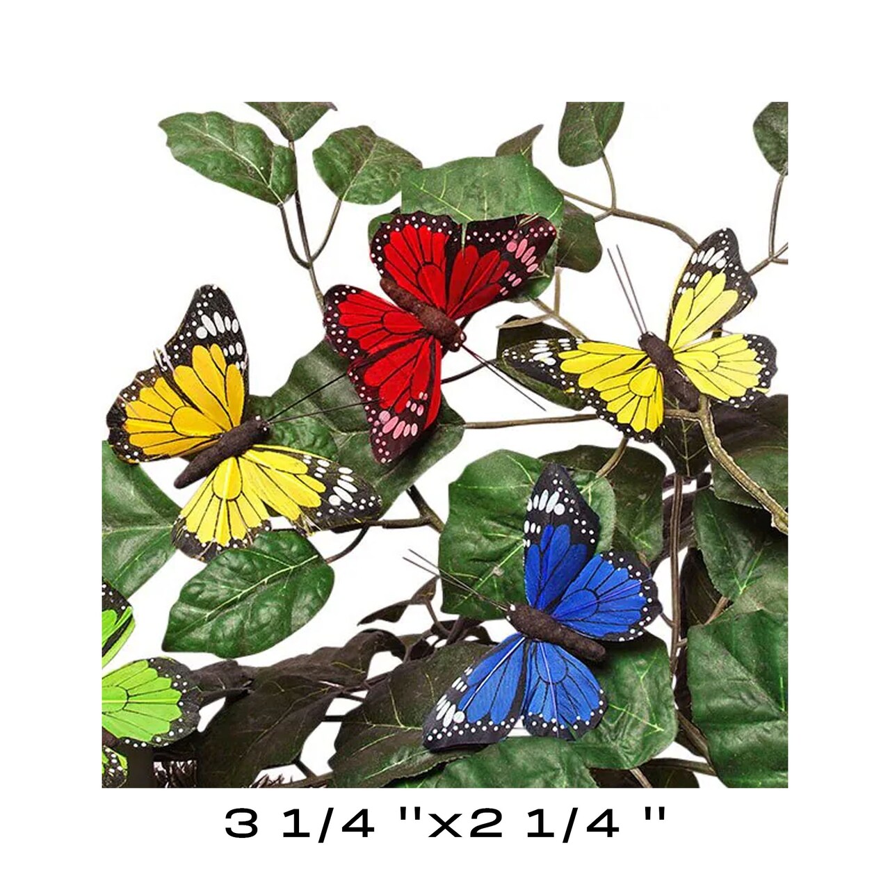 Delightful Tiny Butterflies Assorted Colors 3-1/4" 12 Each Package